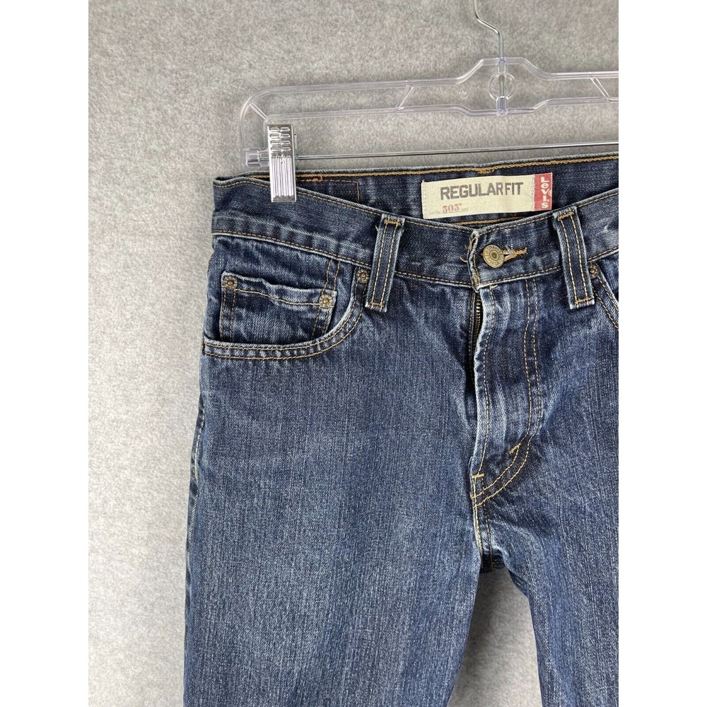 Levi's 505 Jeans Mens 29 Blue Regular Fit Western Rancher Cowboy Dark Wash 29x32 - Picture 2 of 13